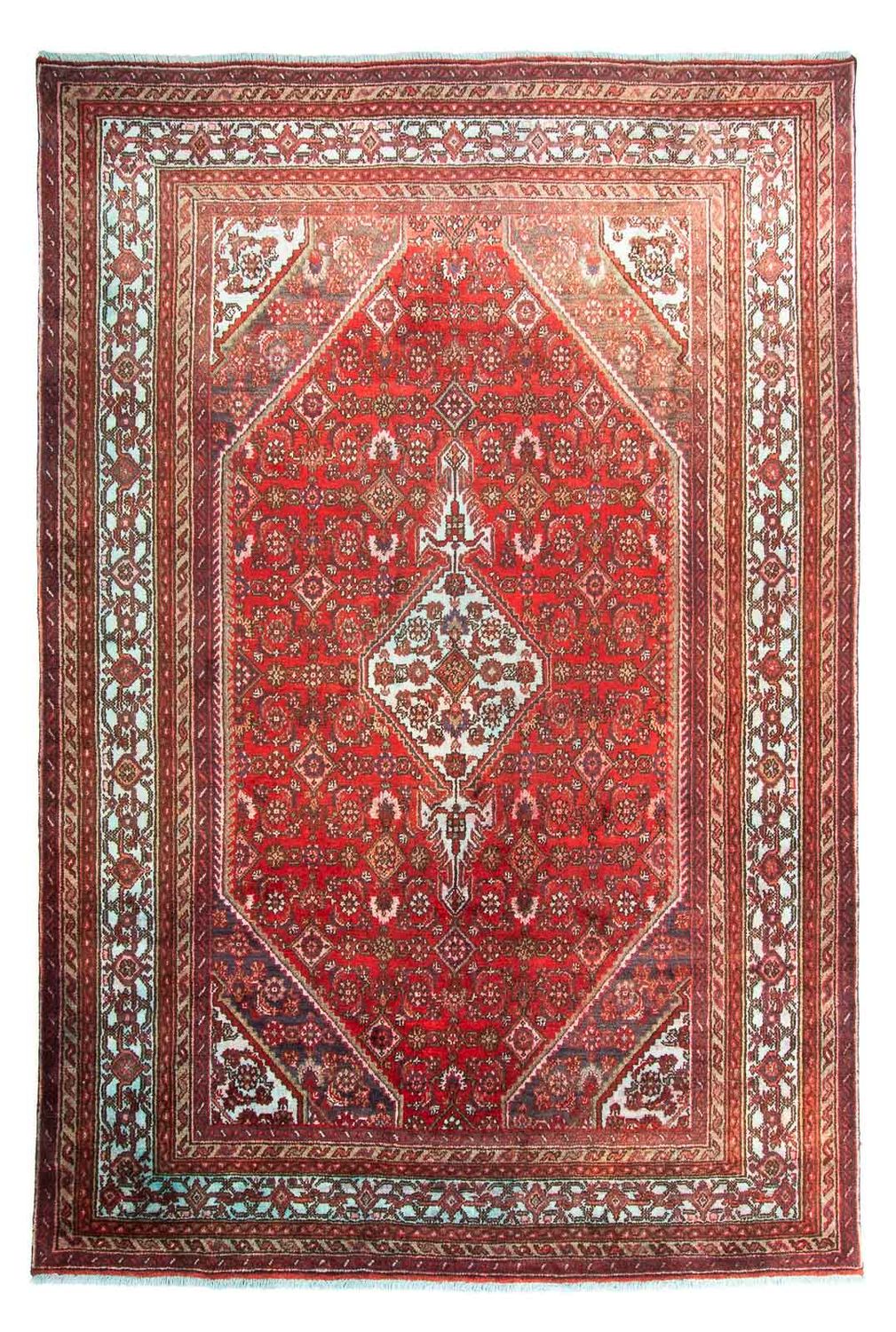 Tapis persan - Nomadic carré - 313 x 305 cm - rouge foncé