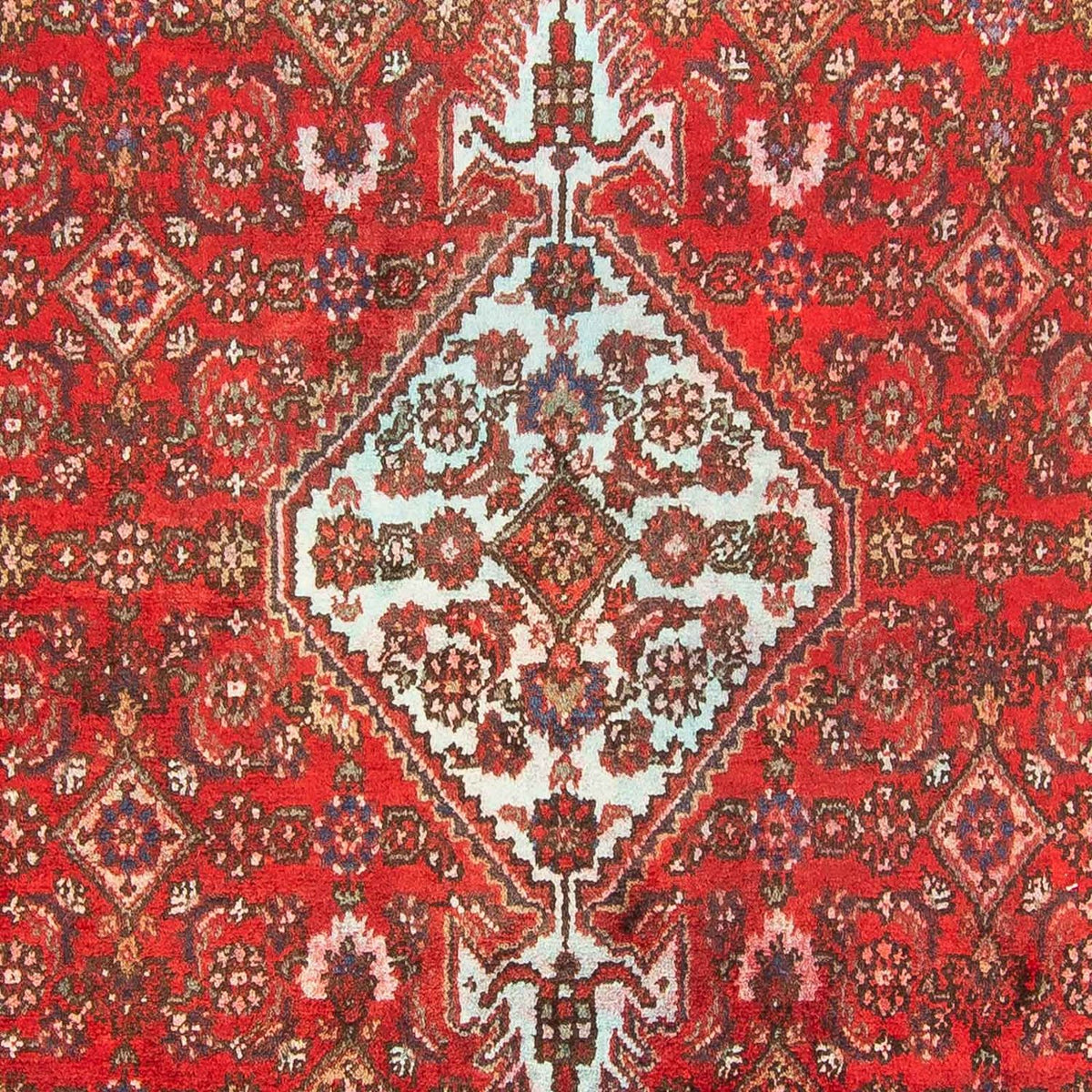 Tapis persan - Nomadic carré - 313 x 305 cm - rouge foncé