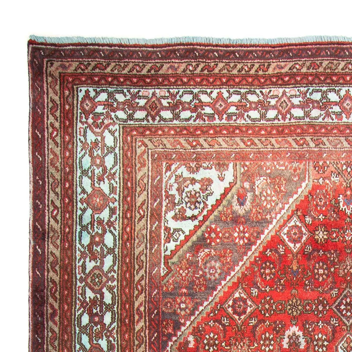 Tapis persan - Nomadic carré - 313 x 305 cm - rouge foncé
