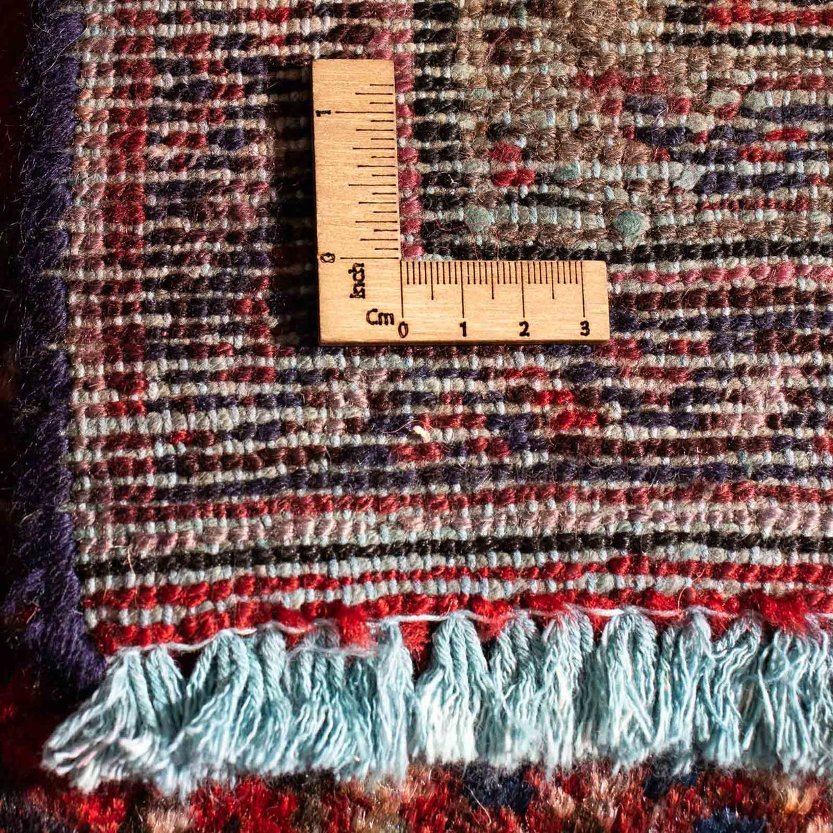 Tapis persan - Nomadic carré - 313 x 305 cm - rouge foncé