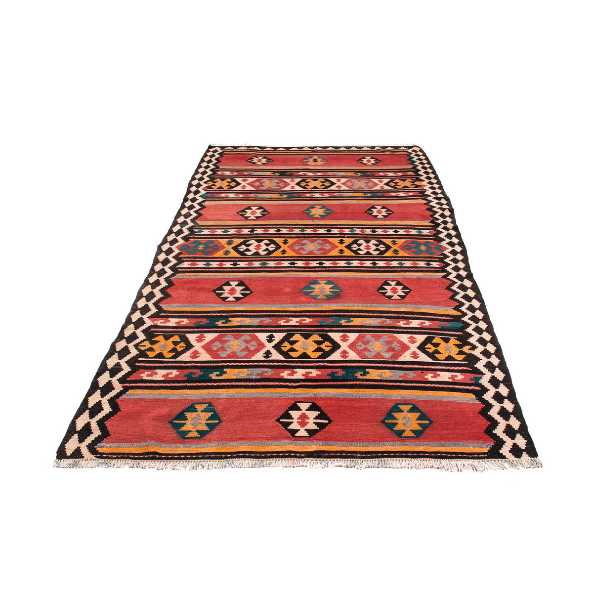 Tapis de couloir Tapis Kelim - Vieux - 295 x 160 cm - multicolore