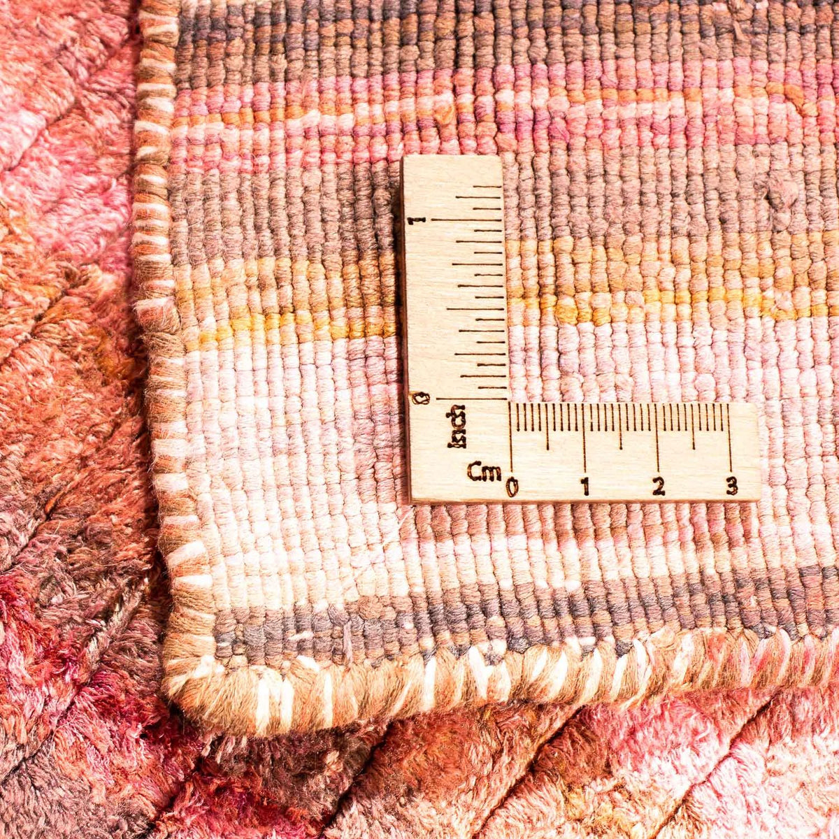 Tapis en viscose carré - 197 x 197 cm - multicolore