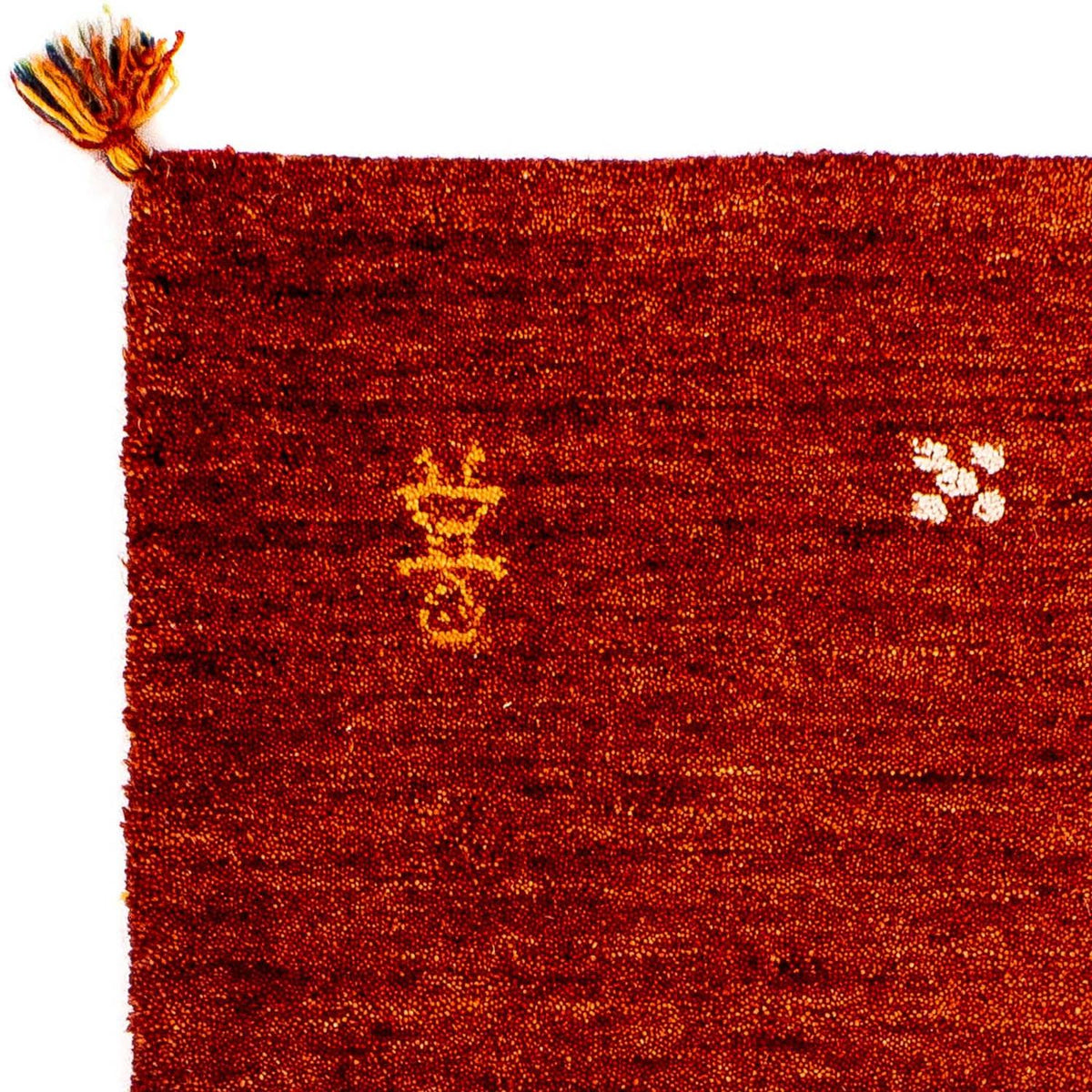 Tapis Gabbeh - Indus - 90 x 60 cm - rouge foncé