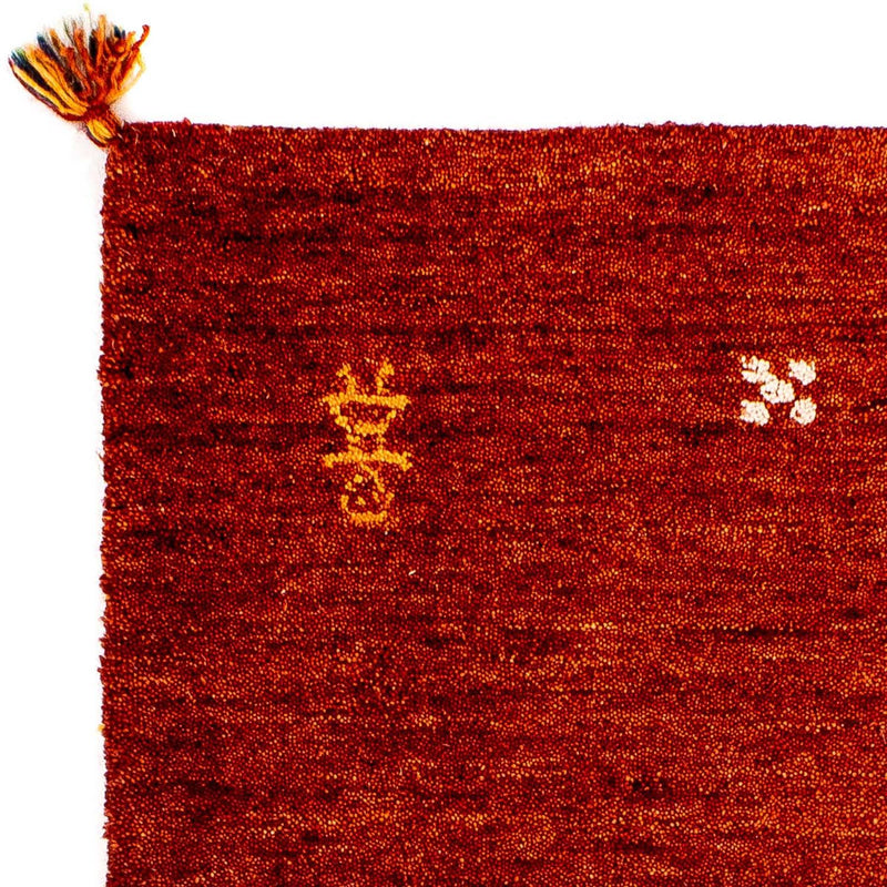 Tapis Gabbeh - Indus - 90 x 60 cm - rouge foncé