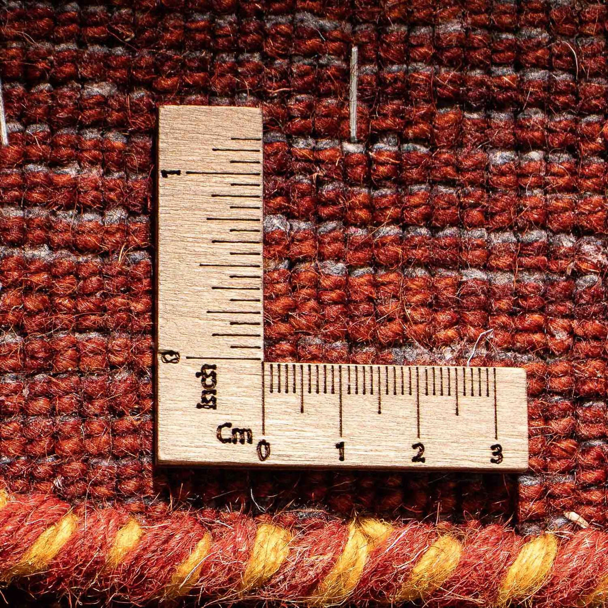 Tapis Gabbeh - Indus - 90 x 60 cm - rouge foncé