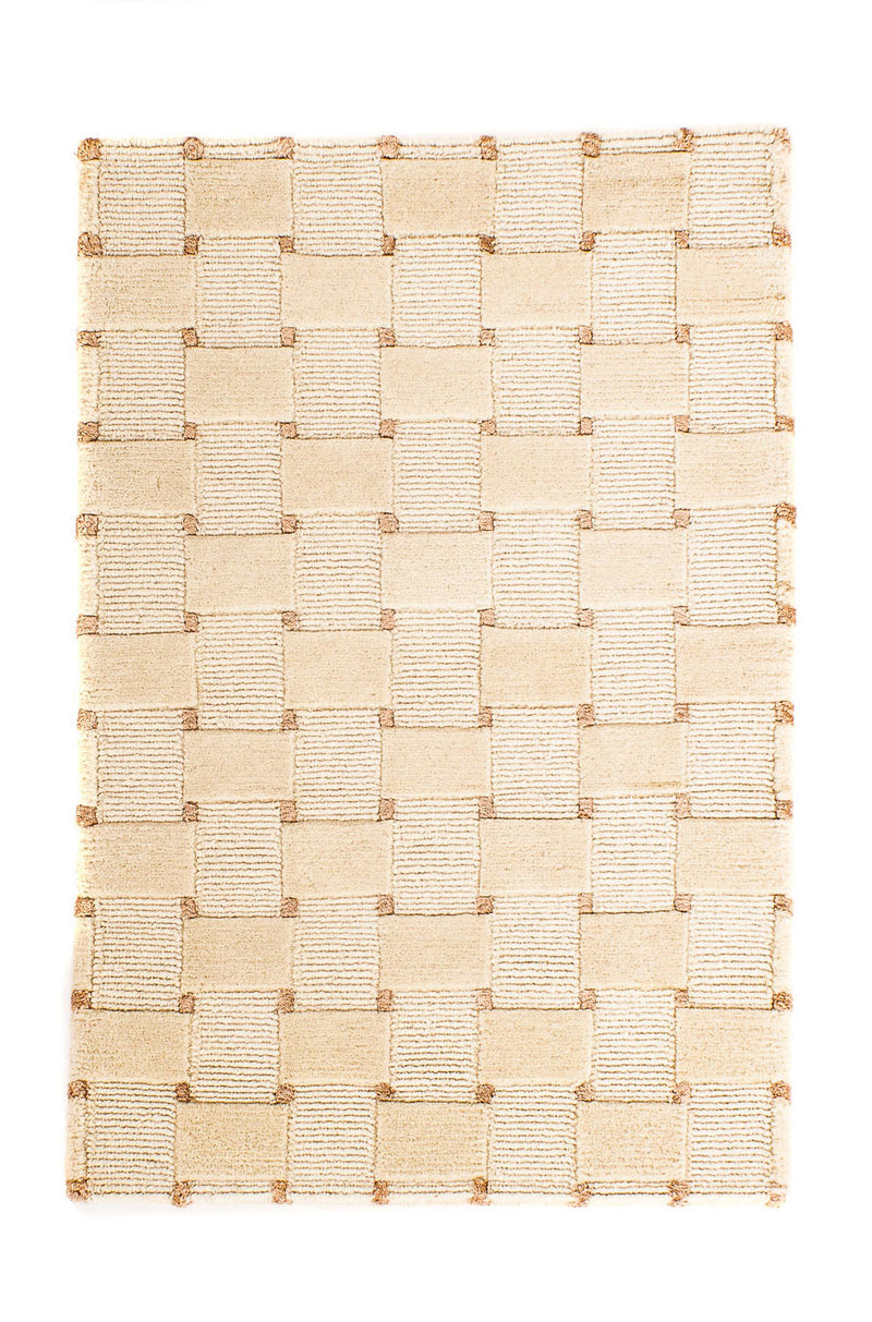 Tapis Népalais - 90 x 60 cm - beige