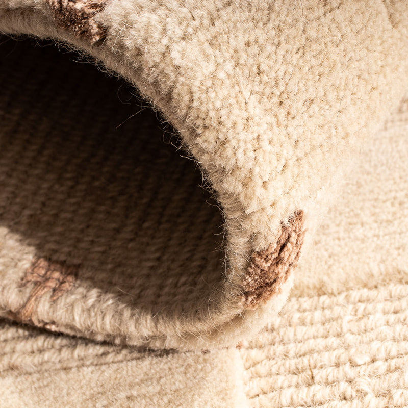 Tapis Népalais - 90 x 60 cm - beige