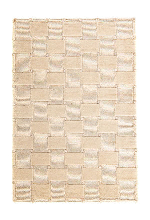 Tapis Népalais - 90 x 60 cm - beige