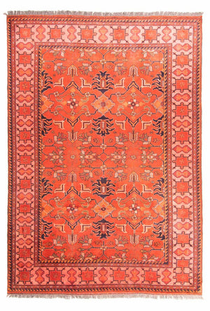 Tapis afghan - Hatschlu - 300 x 205 cm - rouge clair