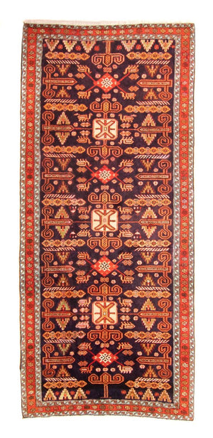 Tapis de couloir Tapis persan - Nomadic - 280 x 130 cm - bleu foncé