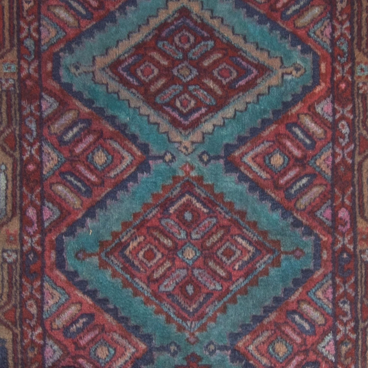 Tapis de couloir Tapis persan - Nomadic - 281 x 89 cm - bleu