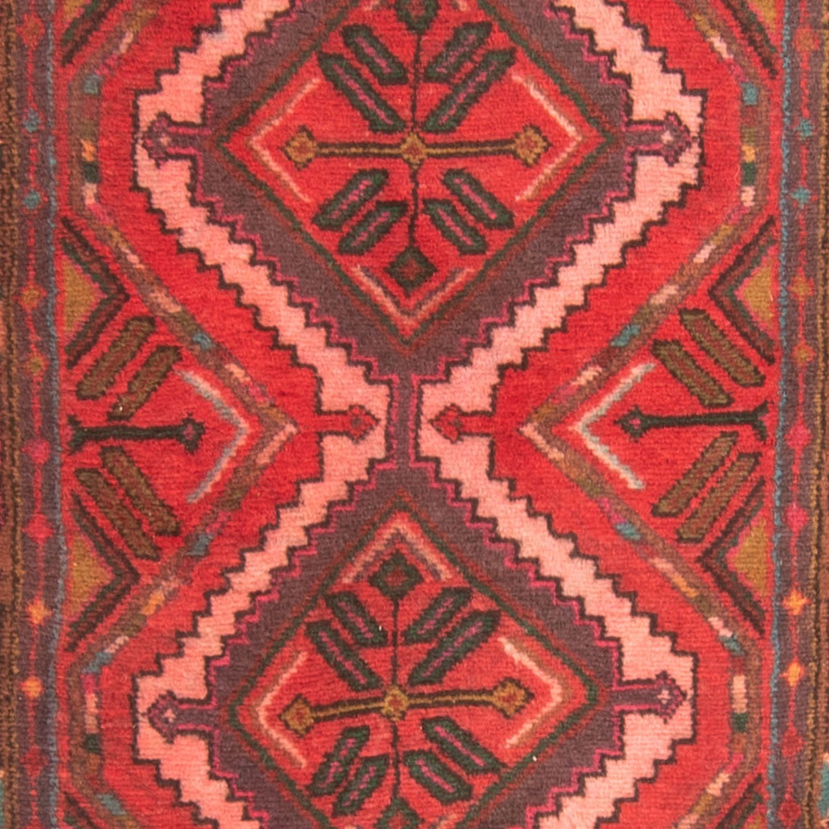 Tapis de couloir Tapis persan - Nomadic - 282 x 80 cm - rouge