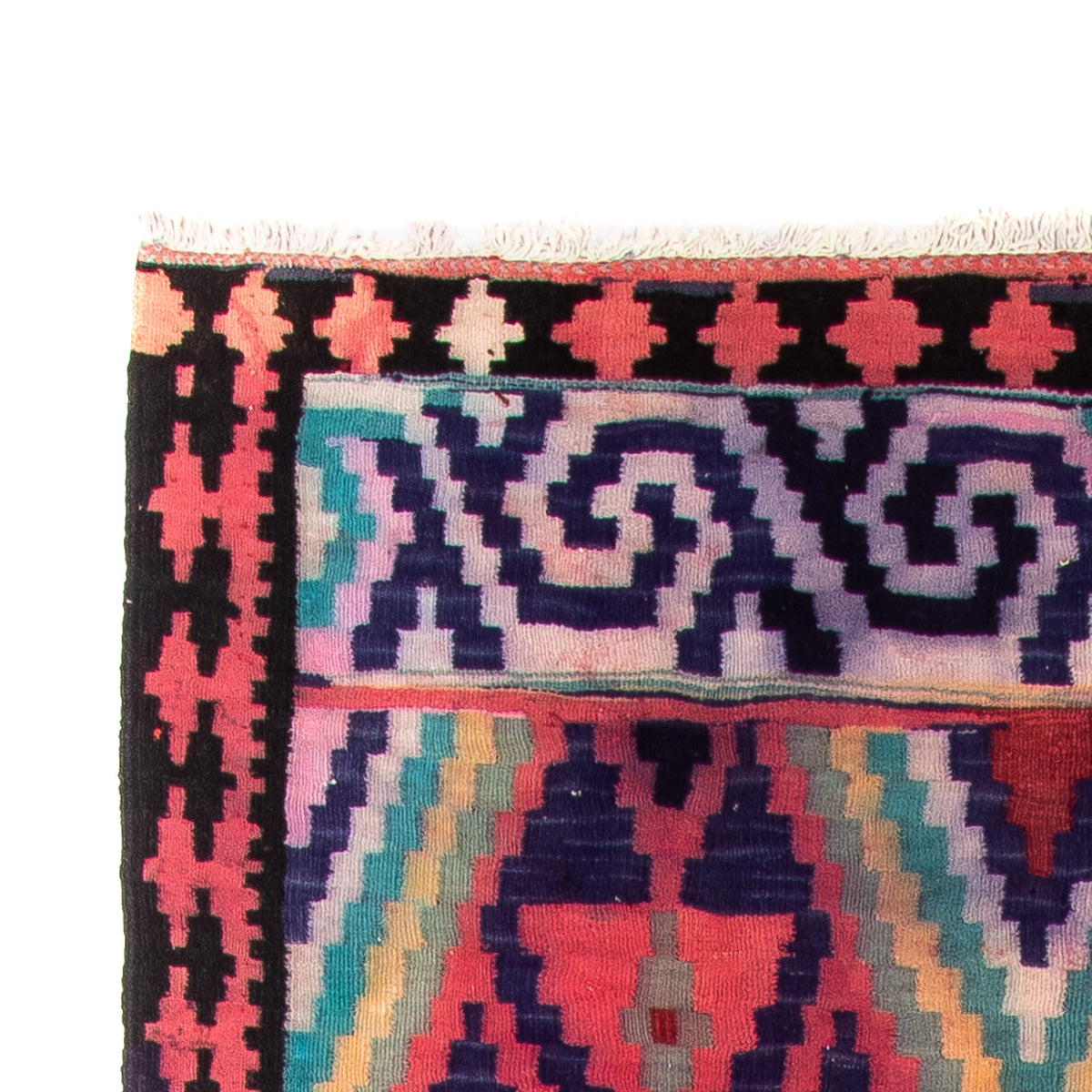 Tapis de couloir Tapis Kelim - Vieux - 330 x 135 cm - multicolore