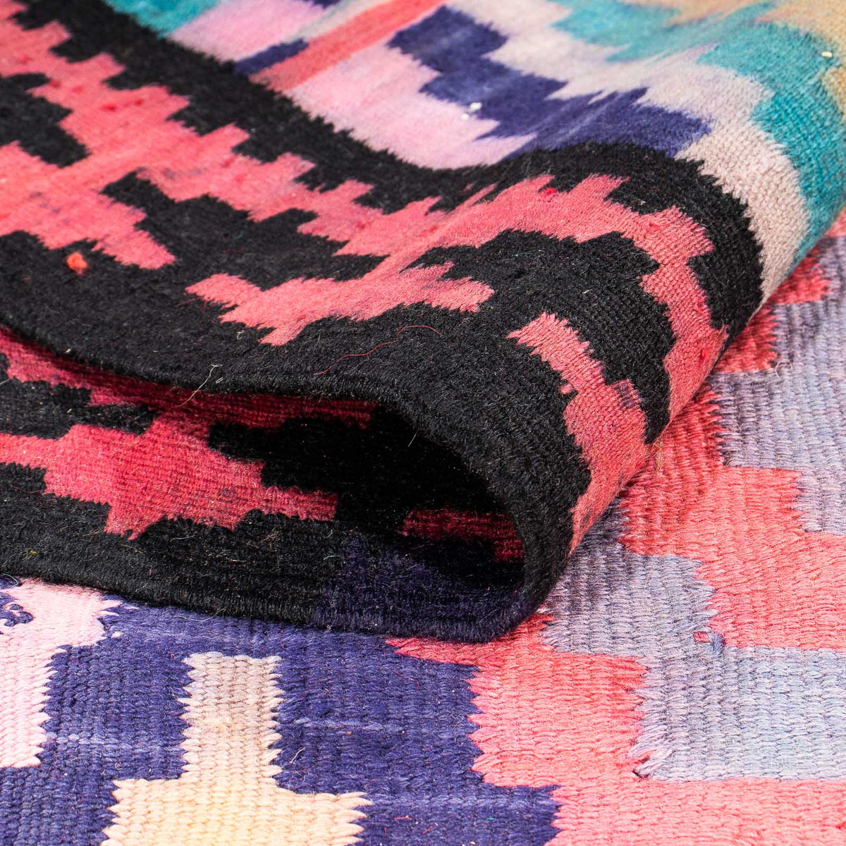 Tapis de couloir Tapis Kelim - Vieux - 330 x 135 cm - multicolore
