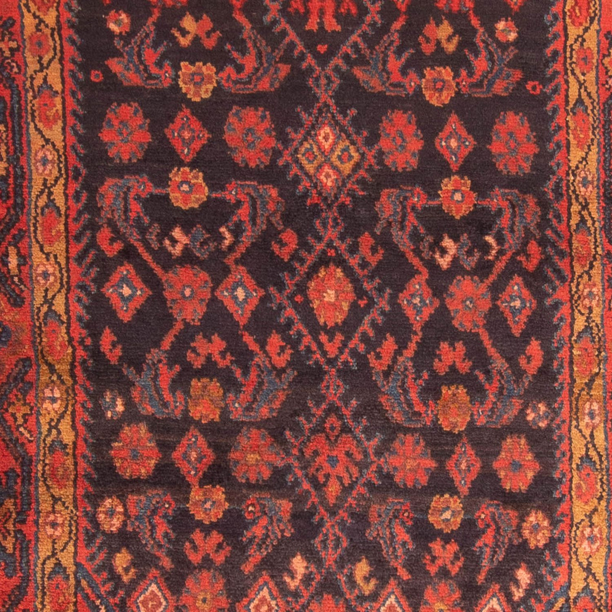 Tapis persan - Nomadic - 167 x 113 cm - bleu foncé