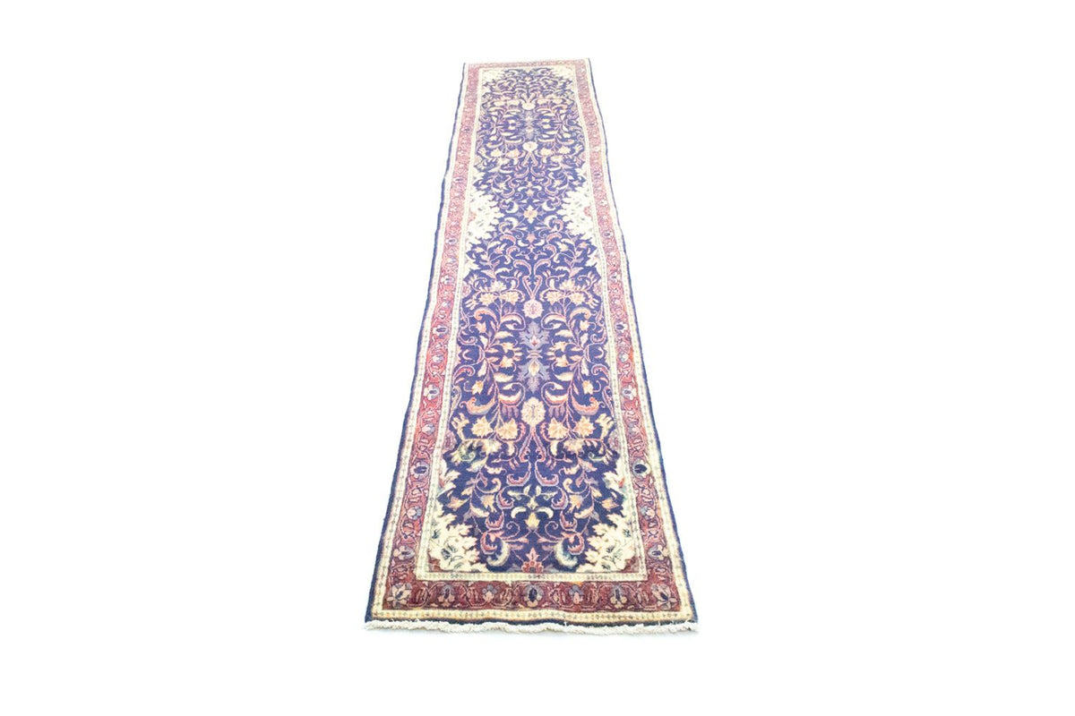Tapis de couloir Tapis persan - Classique - 402 x 72 cm - bleu foncé