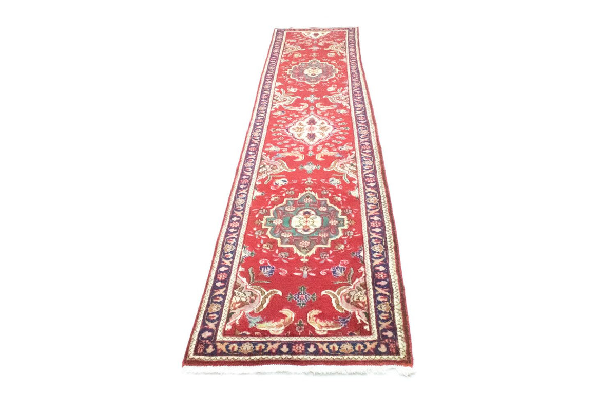 Tapis de couloir Tapis persan - Tabriz - 417 x 85 cm - rouge