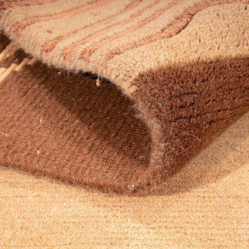 Tapis Népalais - 196 x 147 cm - marron clair