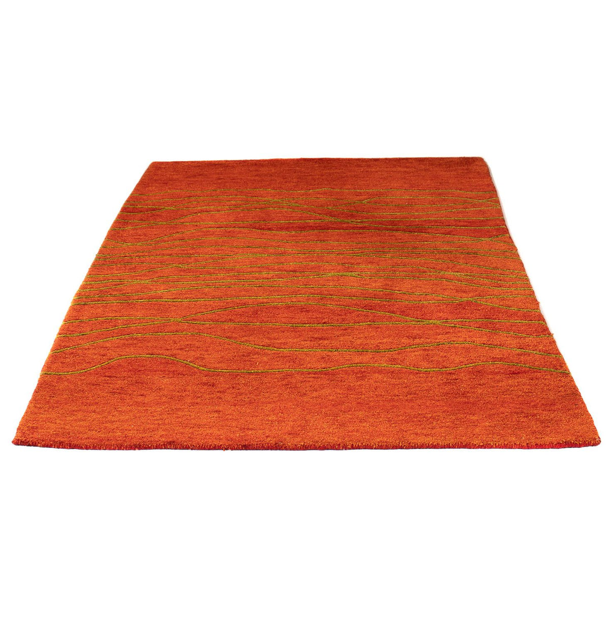 Tapis en laine - 195 x 136 cm - rouille