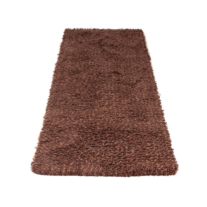Tapis de couloir Tapis à poils longs - 198 x 70 cm - marron