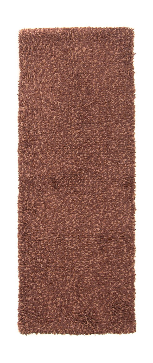 Tapis de couloir Tapis à poils longs - 204 x 70 cm - marron