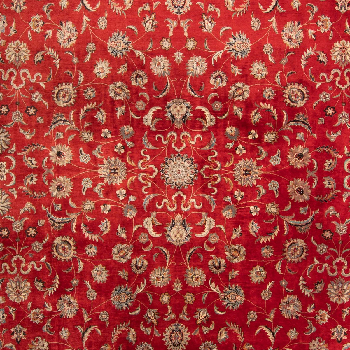 Tapis oriental - Tabriz - 363 x 280 cm - rouge foncé