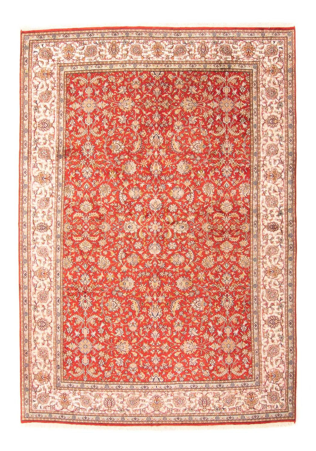 Tapis en soie - Soie du Cachemire - 277 x 186 cm - rouge
