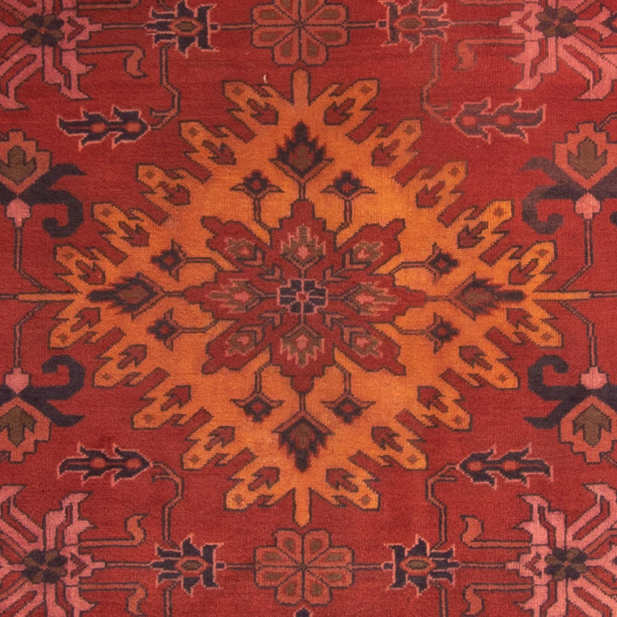 Tapis afghan - Hatschlu - 313 x 210 cm - rouge foncé