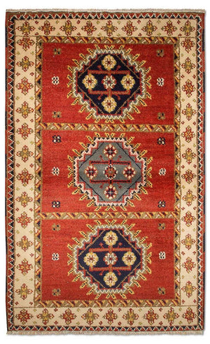 Tapis oriental - 153 x 93 cm - rouge