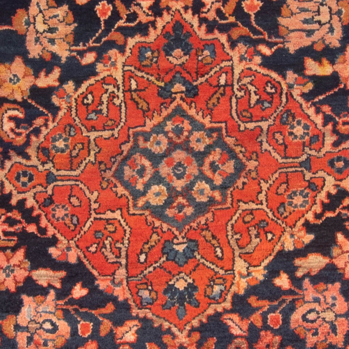 Tapis persan - Nomadic - 364 x 197 cm - bleu foncé
