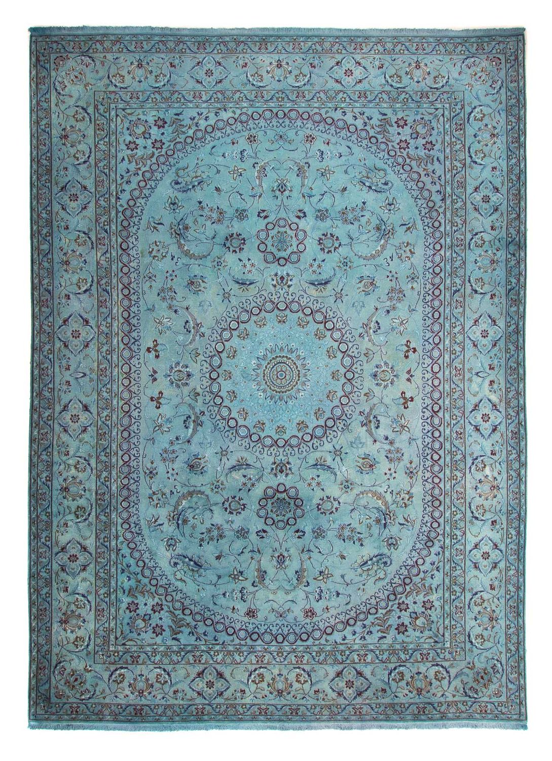 Tapis persan - Nain - Royal - 350 x 250 cm - bleu clair