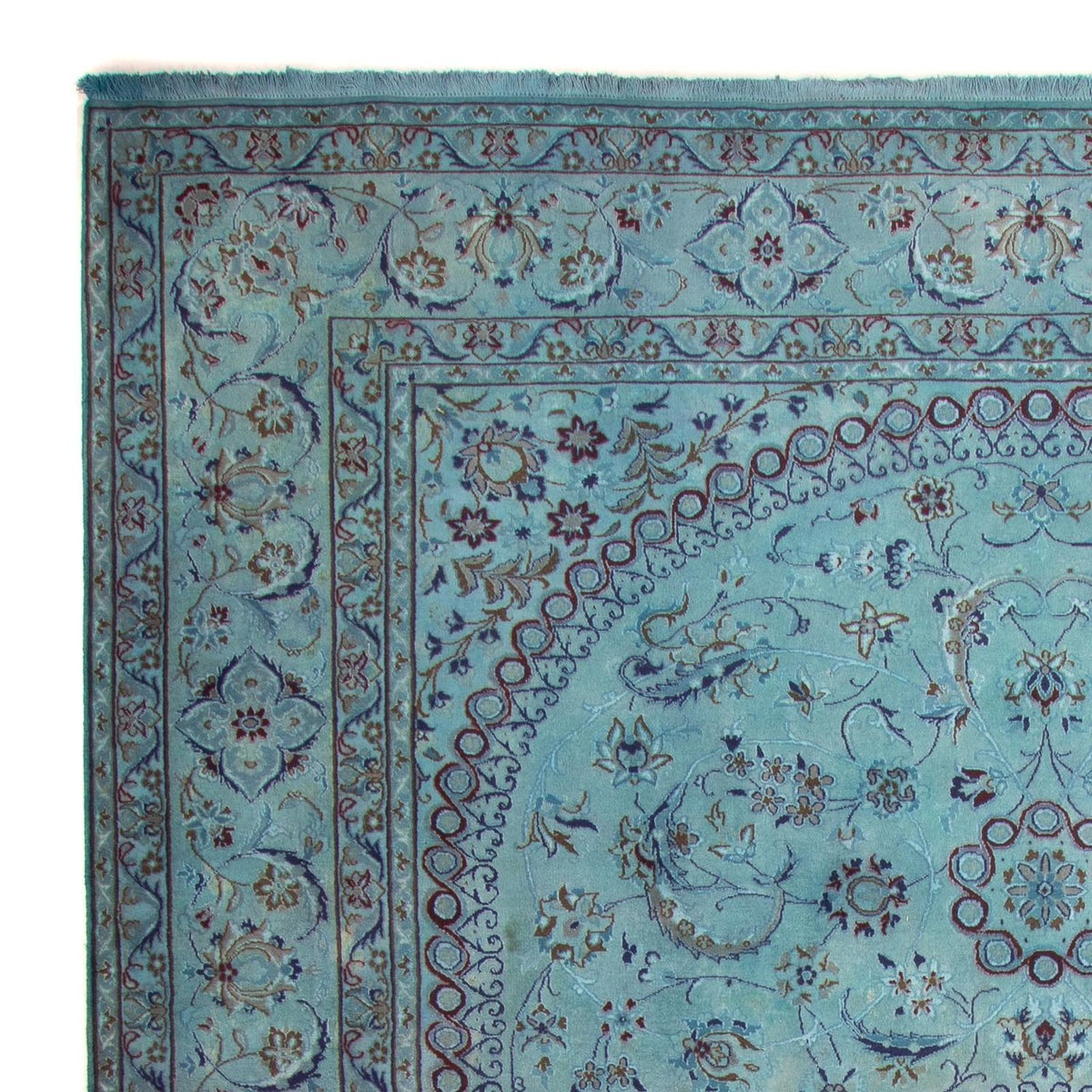 Tapis persan - Nain - Royal - 350 x 250 cm - bleu clair