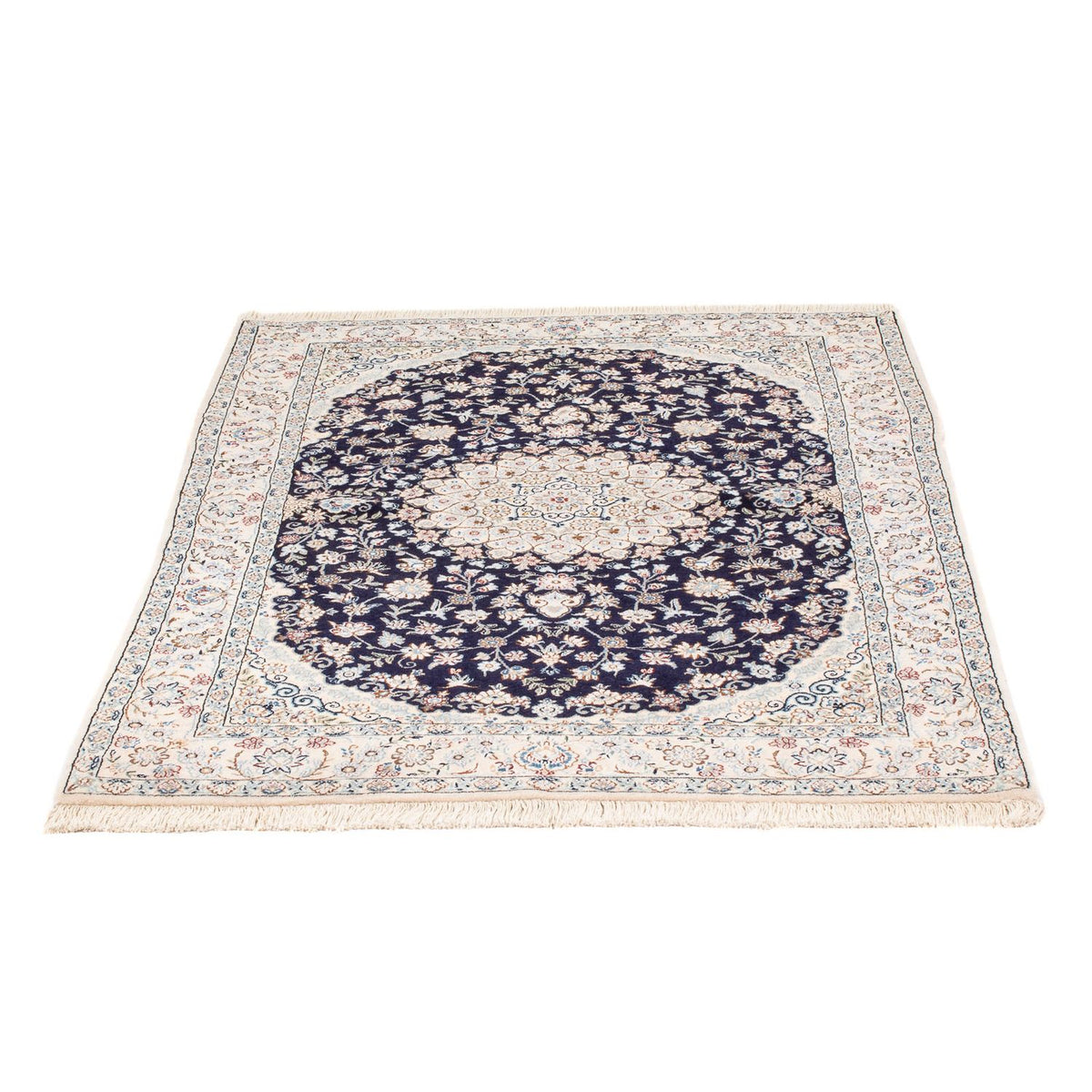 Tapis persan - Nain - Premium - 150 x 97 cm - bleu foncé