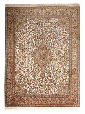 Tapis en soie - Soie du Cachemire - 307 x 243 cm - beige