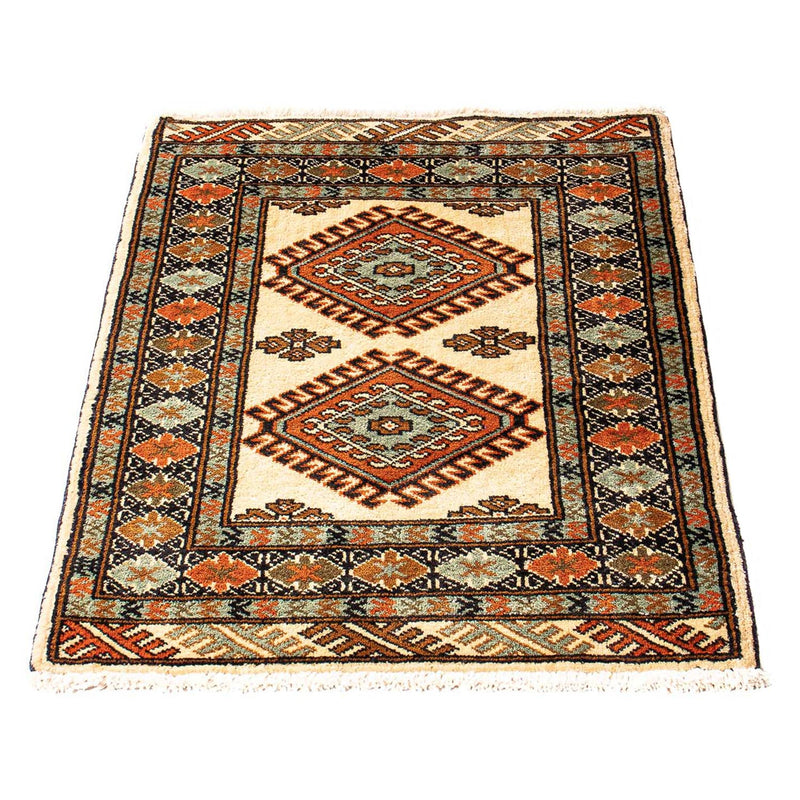 Tapis Turkaman - 94 x 67 cm - beige