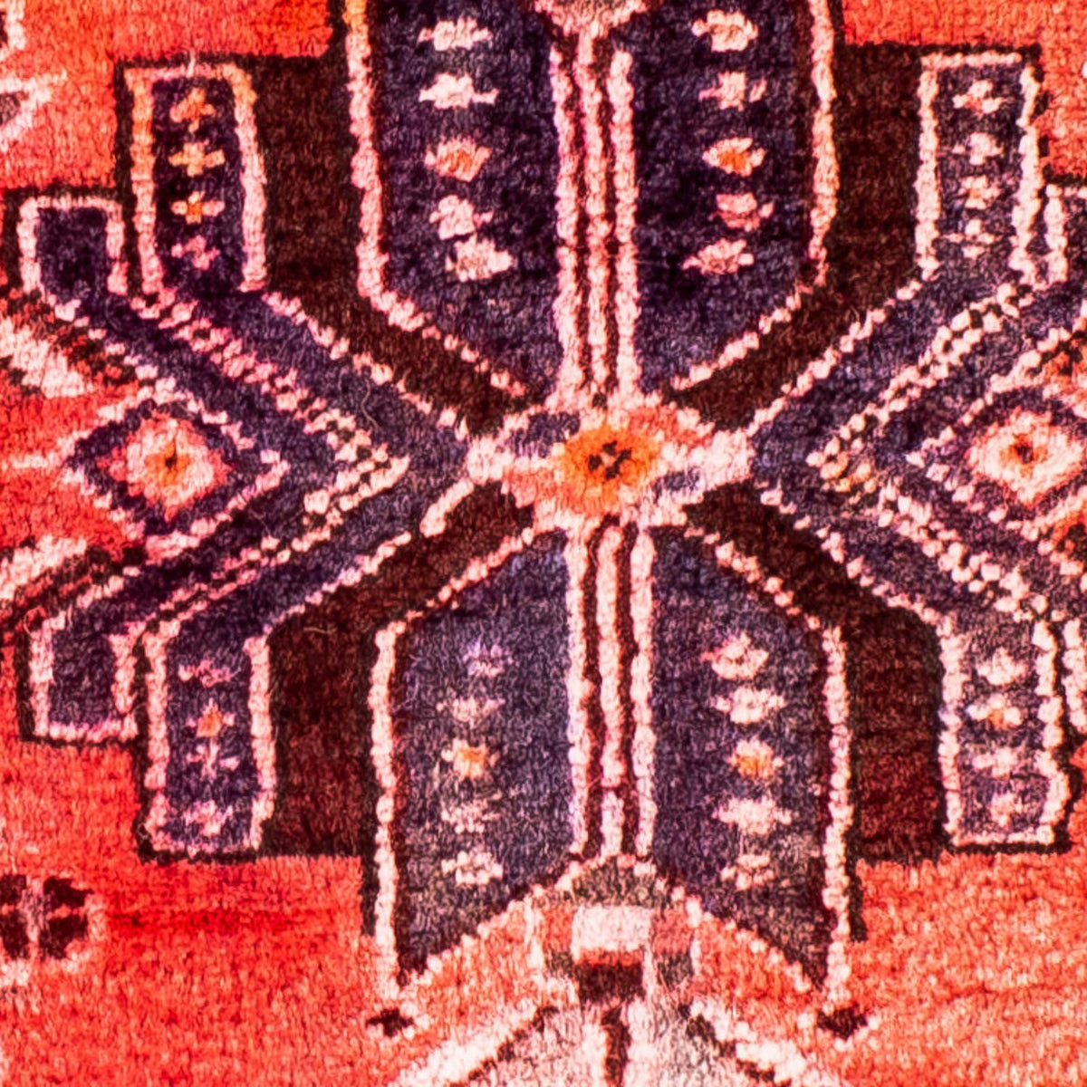 Tapis persan - Keshan carré - 107 x 96 cm - rouge clair