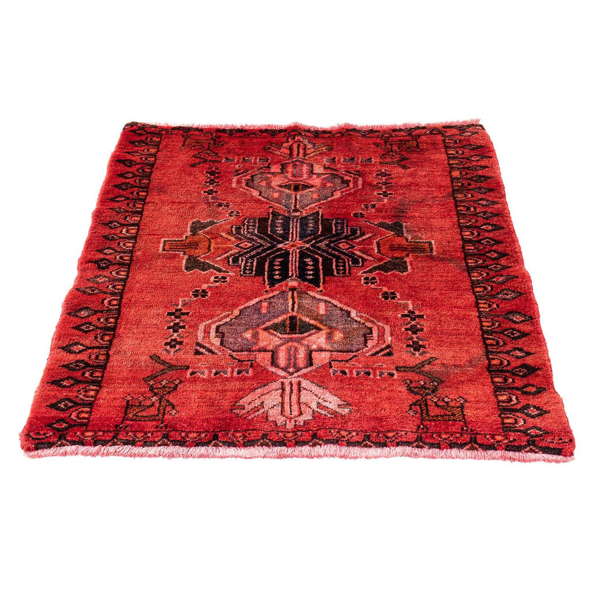 Tapis persan - Keshan carré - 107 x 96 cm - rouge clair
