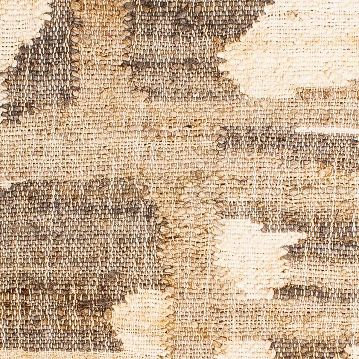 Tapis Kelim - Tendance carré  - 62 x 61 cm - marron clair