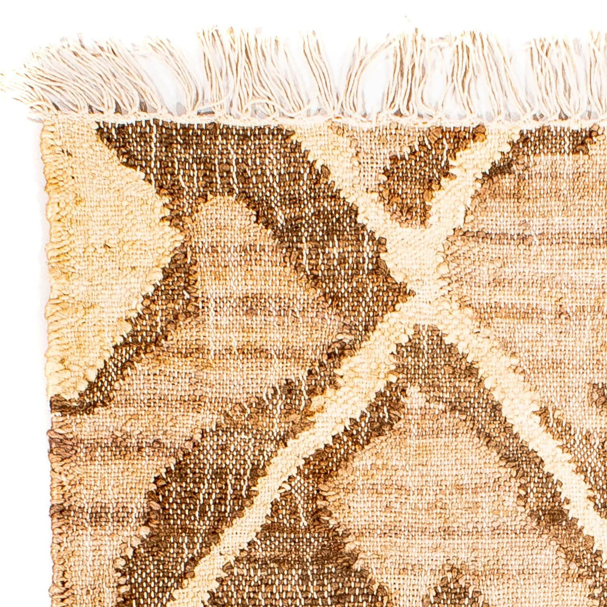 Tapis Kelim - Tendance carré - 63 x 62 cm - marron clair