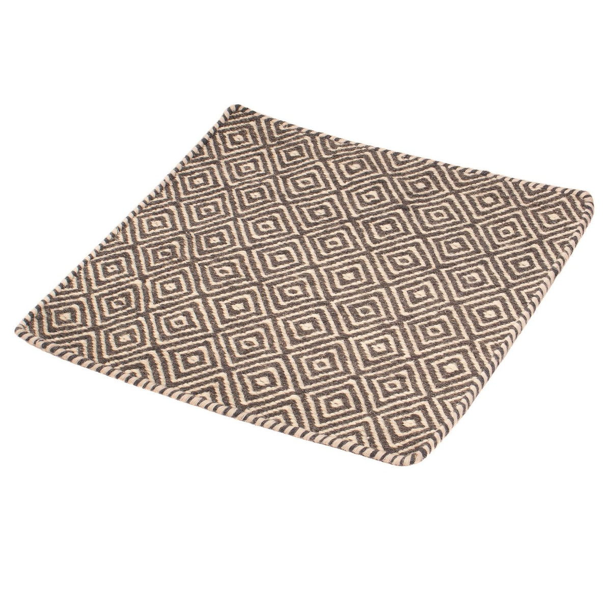 Tapis Kelim - Tendance carré - 45 x 45 cm - multicolore