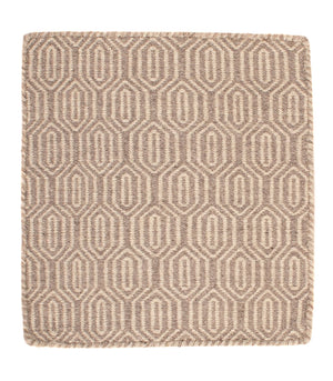 Tapis Kelim - Tendance carré  - 46 x 45 cm - marron clair