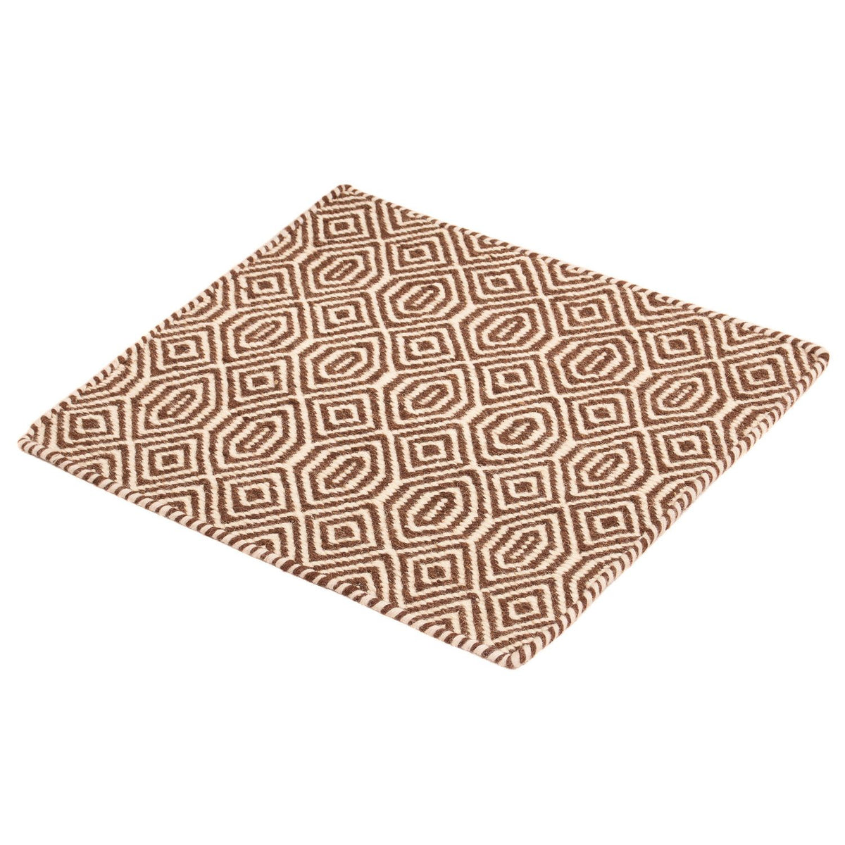 Tapis Kelim - Tendance carré  - 45 x 45 cm - multicolore
