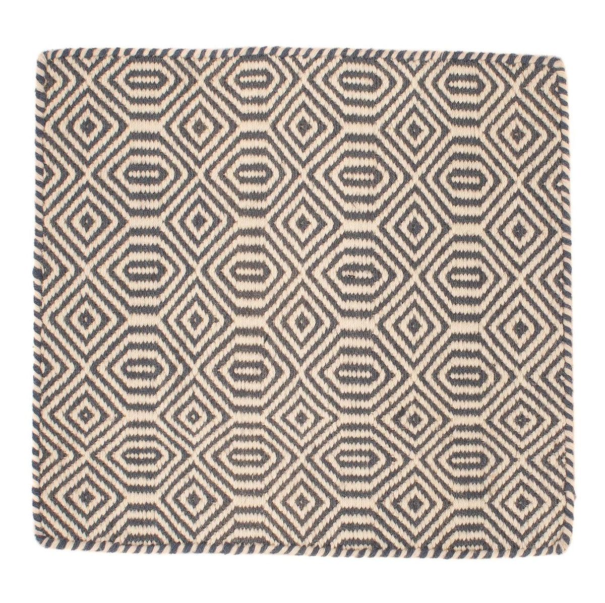 Tapis Kelim - Tendance carré - 47 x 44 cm - multicolore