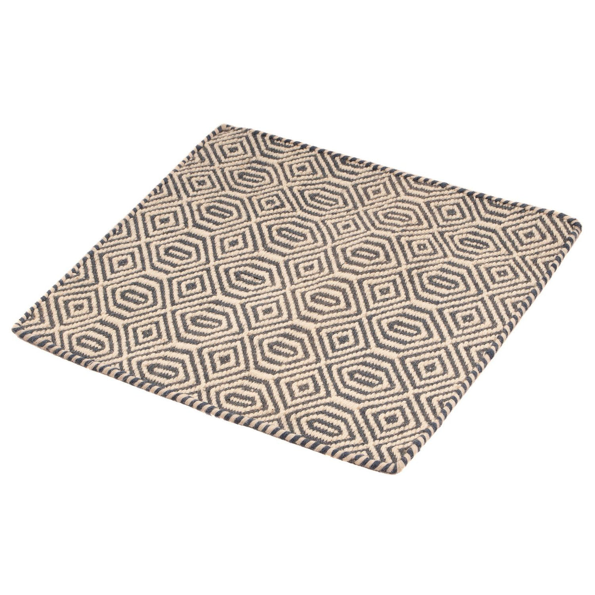 Tapis Kelim - Tendance carré - 47 x 44 cm - multicolore
