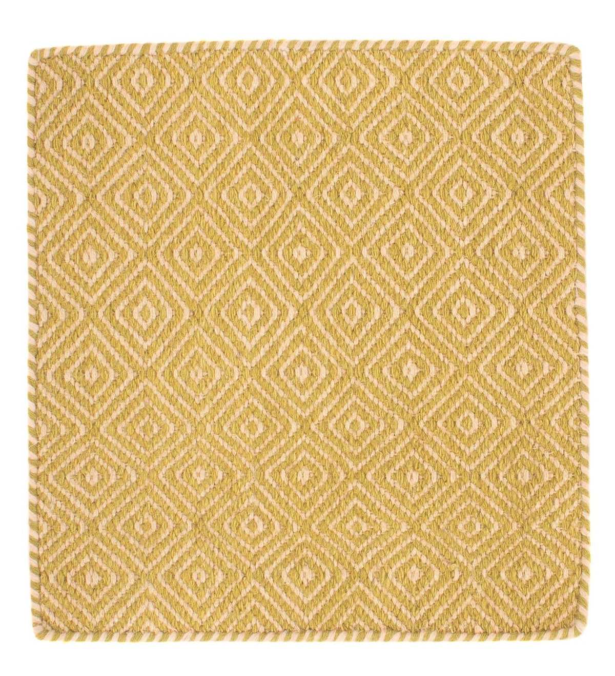 Tapis Kelim - Tendance carré - 47 x 43 cm - or