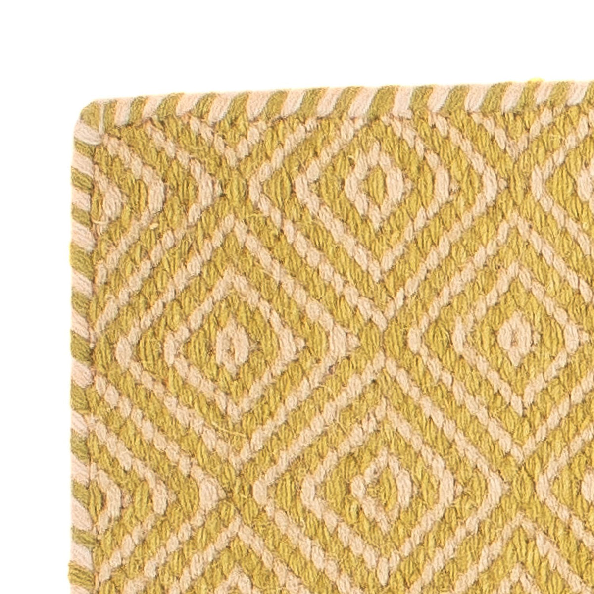 Tapis Kelim - Tendance carré - 47 x 43 cm - or