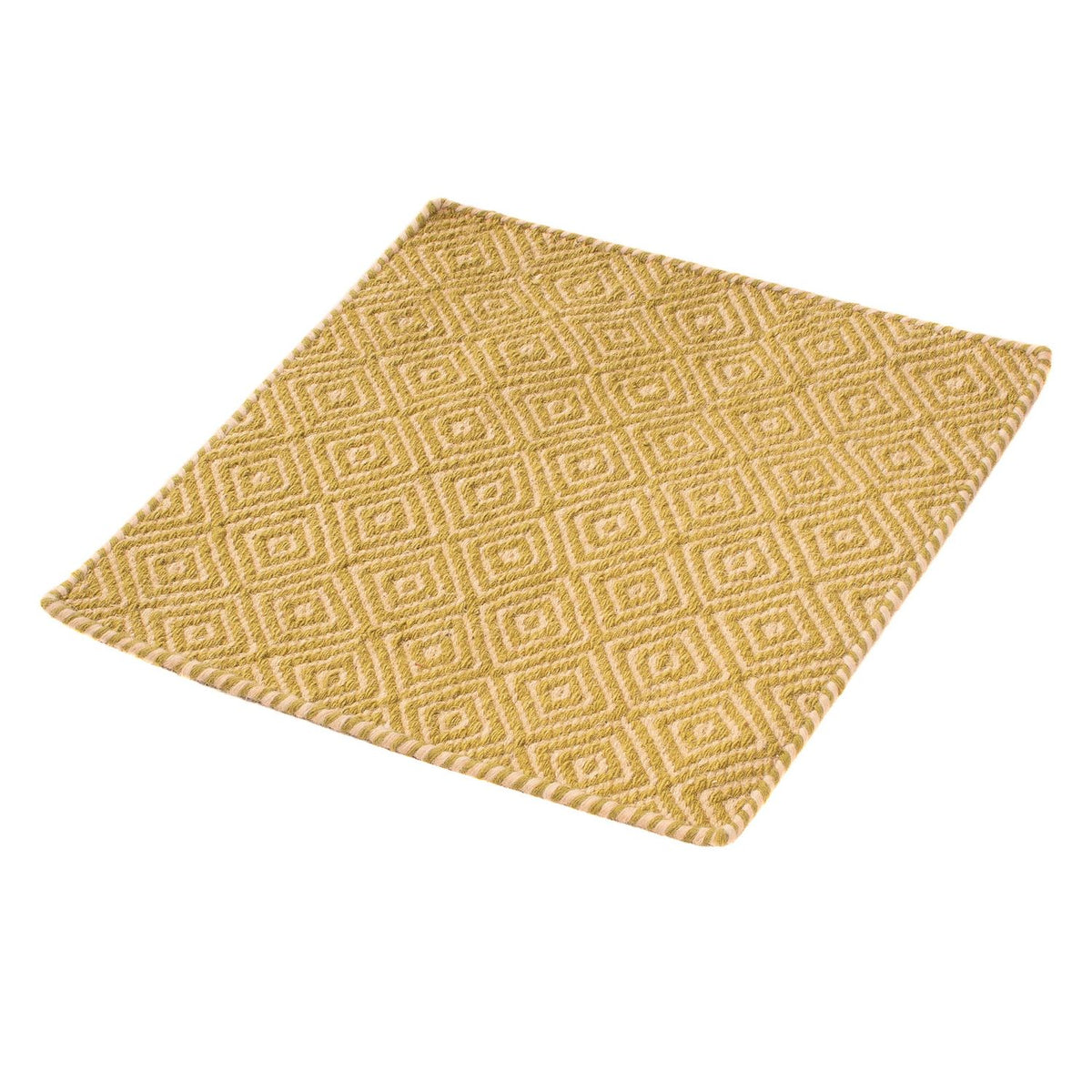 Tapis Kelim - Tendance carré - 47 x 43 cm - or