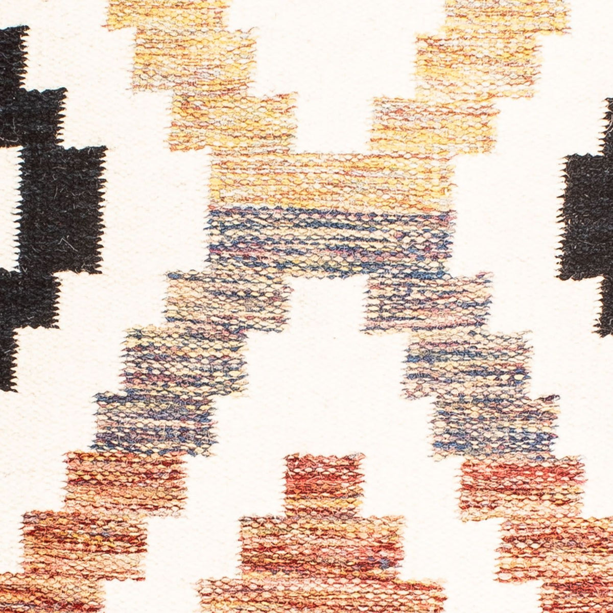 Tapis Kelim - Tendance carré - 69 x 67 cm - beige