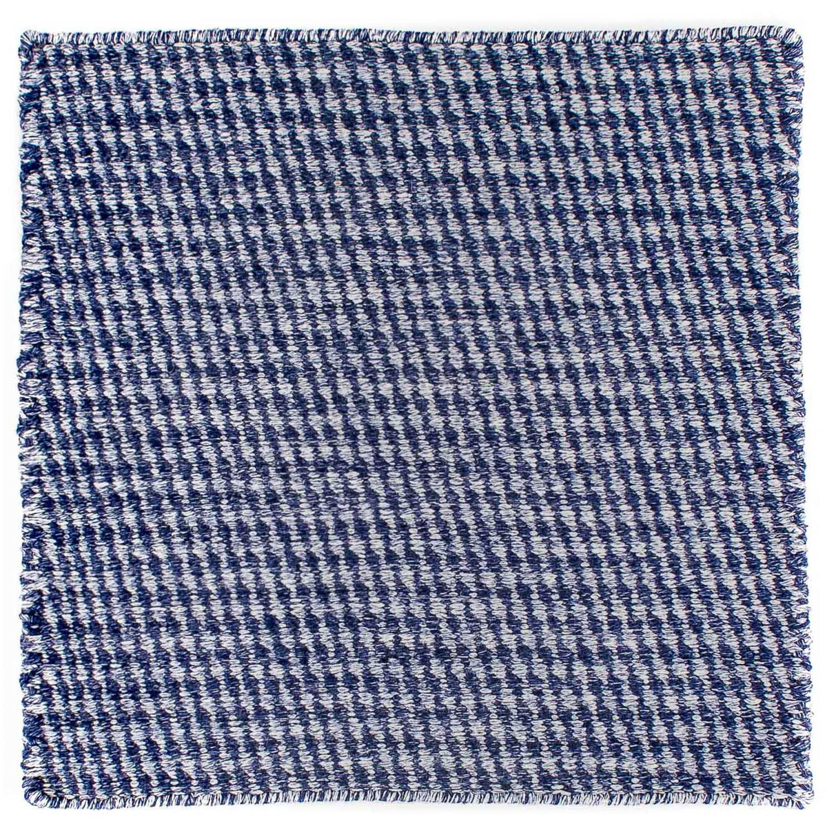 Tapis Kelim - Tendance carré  - 63 x 62 cm - bleu foncé