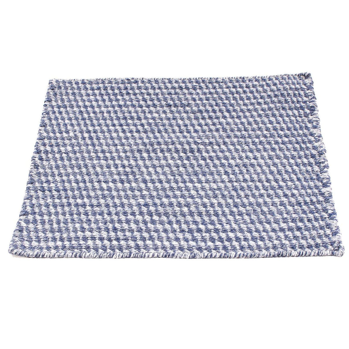 Tapis Kelim - Tendance carré  - 63 x 62 cm - bleu foncé